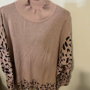 BiBi Blush Leopard Print Women's Sweater